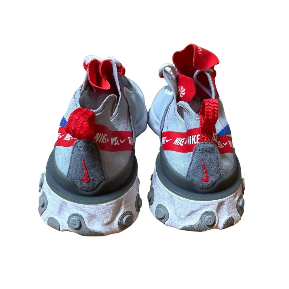 Nike React Element 55 Mens Grey Blue Red Athletic Sneakers SIZE 10.5